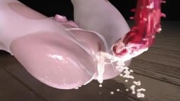 Паук монстр насилует азиатску девушку. 3D порно мультфильм